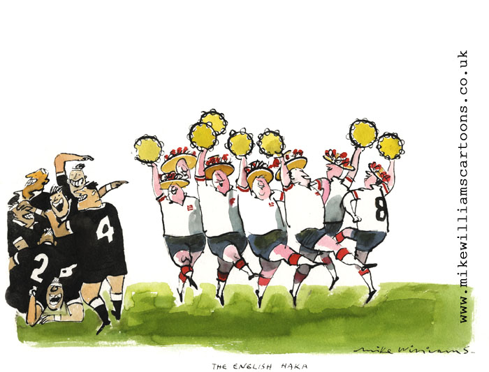 The English Haka cartoon by Mike Williams